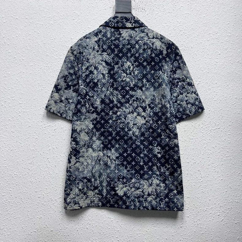 Louis Vuitton Louis Vuitton Tapestry Print Denim Short Sleeve Shirt - dmc Size M / US 6-8 / IT 42-44 - 2 Thumbnail
