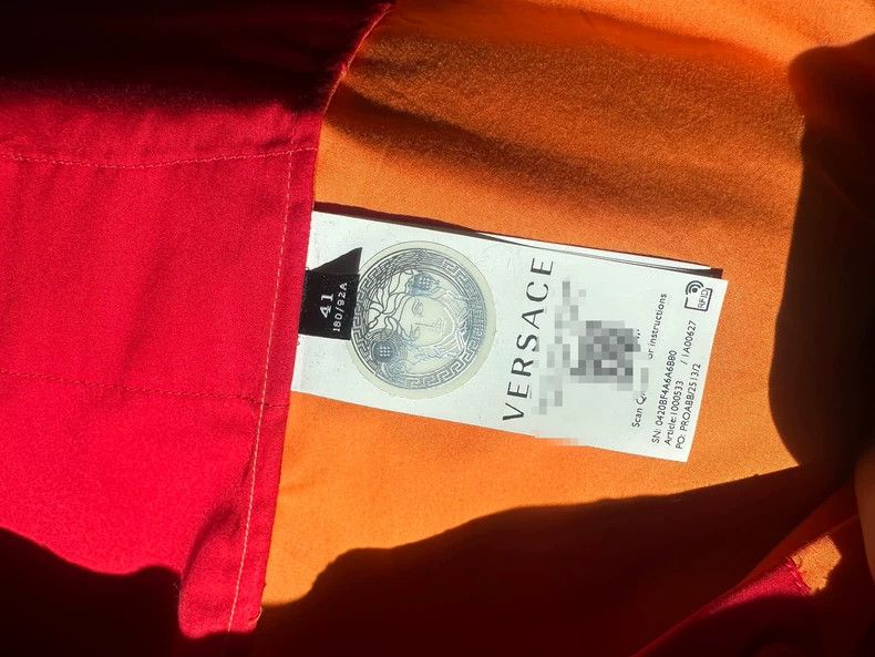 Versace Versace Orange Oversized Long Sleeve Shirt - dmc Size L / US 10 / IT 46 - 3 Thumbnail