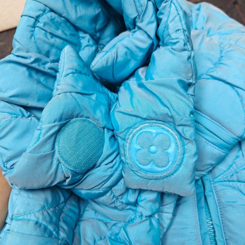Louis Vuitton Louis Vuitton Blue Floral Puffer Jacket - dmc Size M / US 6-8 / IT 42-44 - 4 Thumbnail