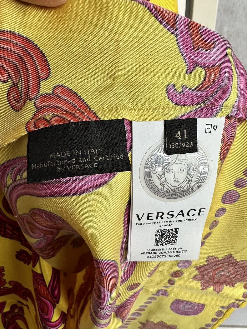 Versace Versace Baroque Medusa Silk Shirt - dmc Size M / US 6-8 / IT 42-44 - 2 Thumbnail