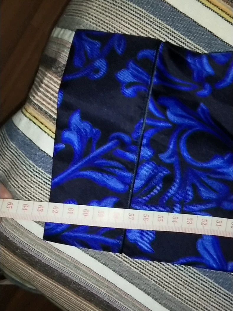 Versace Versace Blue Greek Print Silk Top - dmc Size M / US 6-8 / IT 42-44 - 7 Thumbnail