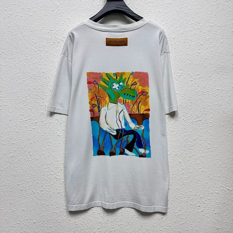 Louis Vuitton Louis Vuitton Doodle Dinosaur Short Sleeve Tee - dmc Size M / US 6-8 / IT 42-44 - 2 Thumbnail