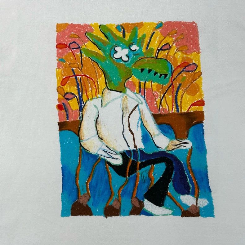 Louis Vuitton Louis Vuitton Doodle Dinosaur Short Sleeve Tee - dmc Size M / US 6-8 / IT 42-44 - 3 Thumbnail