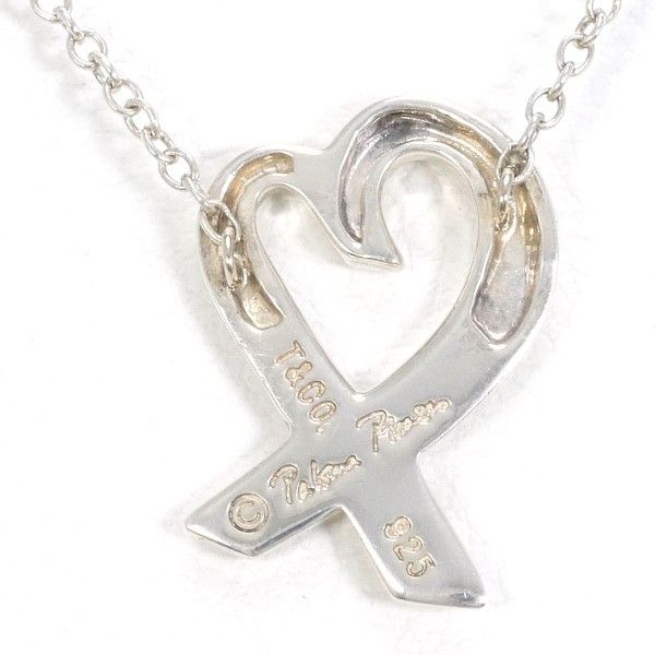 Tiffany & Co. Tiffany & Co. Tiffany Paloma Picasso Loving Heart Silver Necklace Metal Necklace Size ONE SIZE - 4 Thumbnail