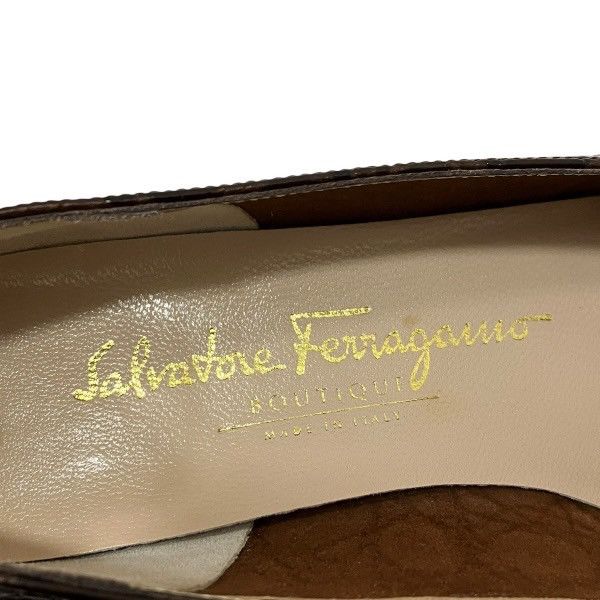 Salvatore Ferragamo Salvatore Ferragamo Salvatore Ferragamo Vara Crocodile Embossed Pumps Leather Other Size ONE SIZE - 4 Thumbnail