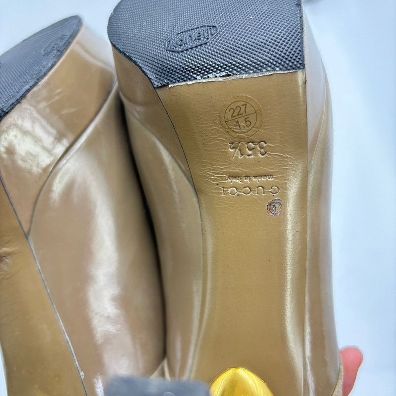 Gucci Gucci Elegant Fashion Pointed Leather Heels 0079 Size US 5.5 / EU 38 - 7 Thumbnail