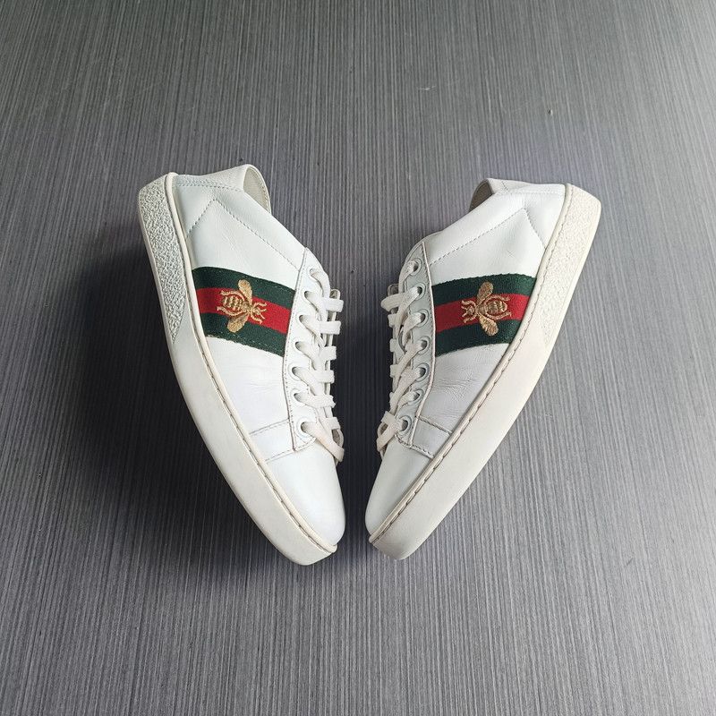 Gucci Gucci Ace Low-Top Sneakers with Bee Size US 5 / EU 37 - 10 Thumbnail