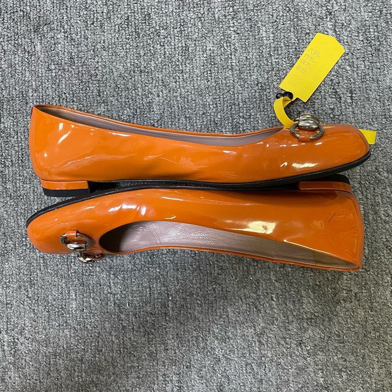 Gucci Orange Ballet Flat Shoes for Unisex