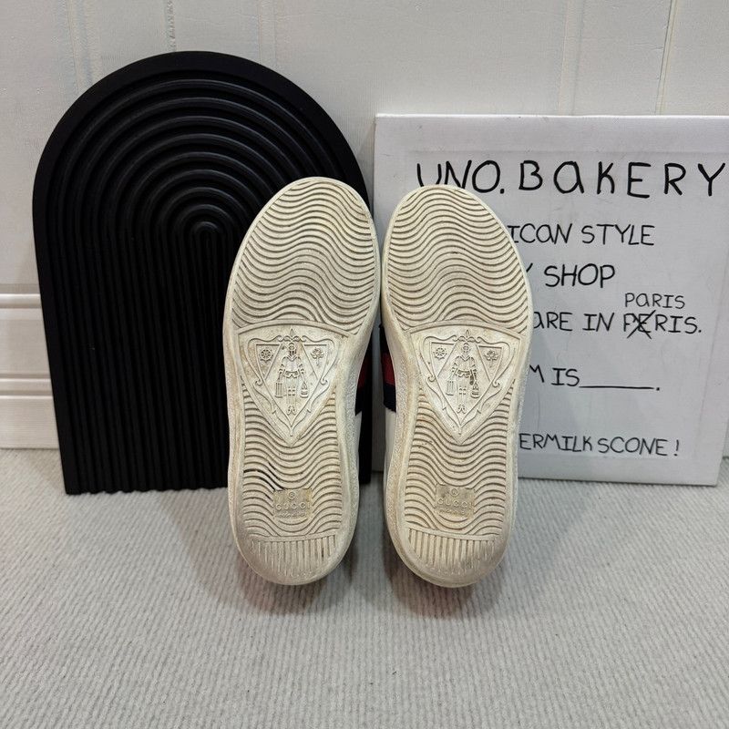 Gucci Gucci White Ace Leather Low-Top Sneakers Size US 10 / EU 43 - 6 Thumbnail
