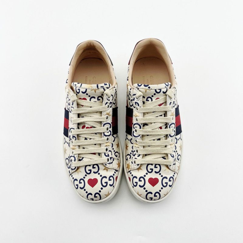 Gucci Gucci Ace Low-Top Fashion Sneakers with Colorful Design Size US 5 / EU 37 - 2 Thumbnail