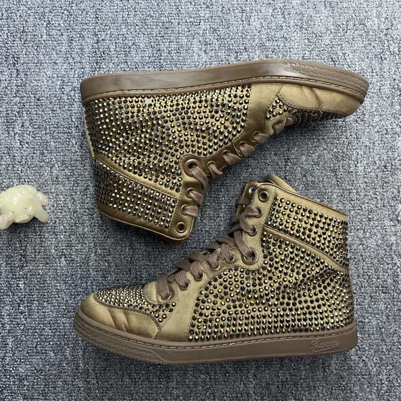 Gucci Gucci High Top Studded Leather Sneakers Size US 5.5 / EU 38 - 5 Thumbnail