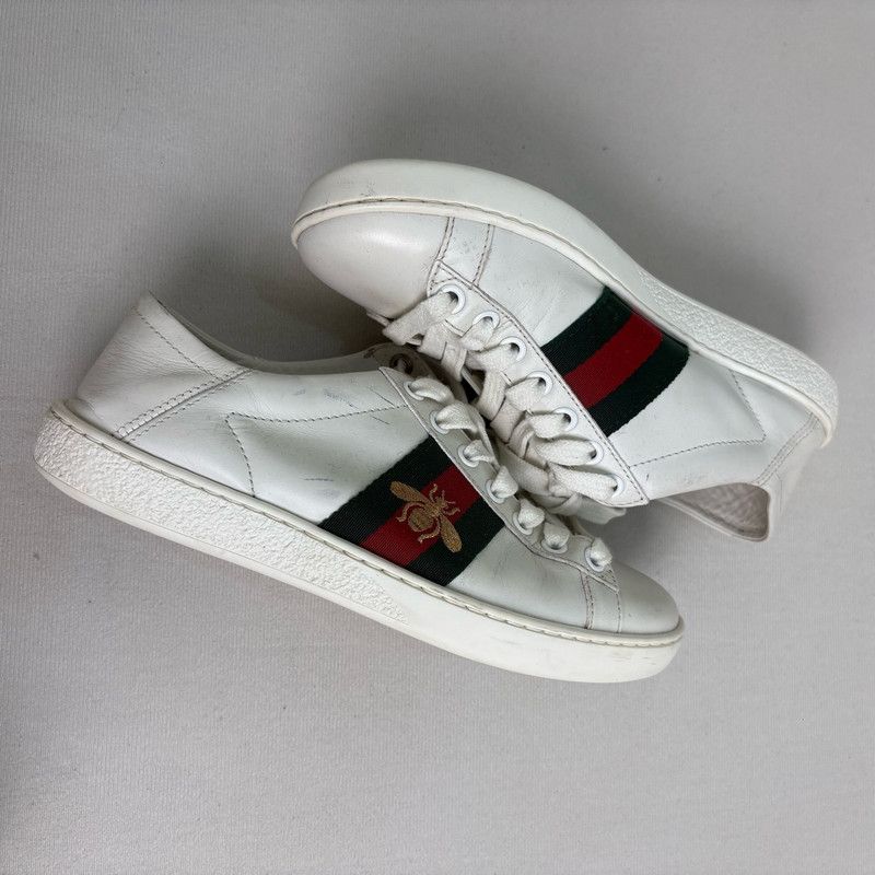Gucci Ace Leather White Sneakers for Men