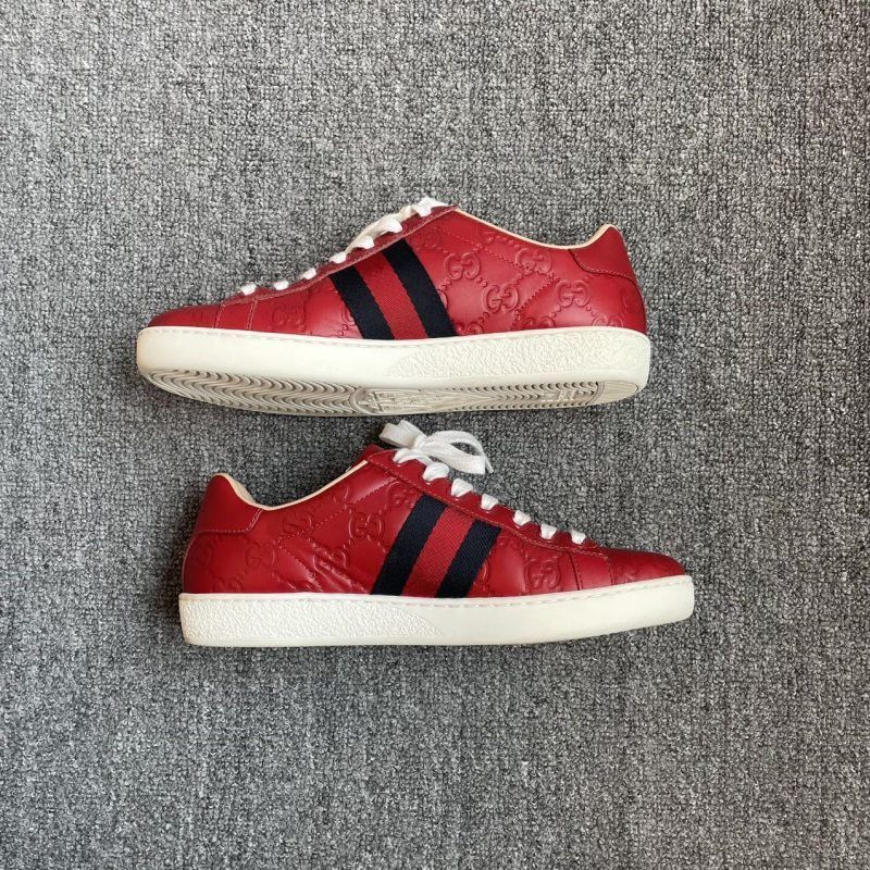 Gucci Gucci Ace Leather Low-Top Sneakers Size US 5 / EU 37 - 7 Thumbnail