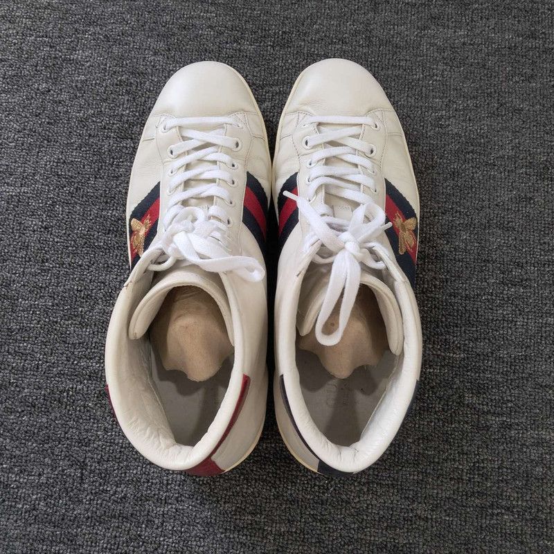 Gucci Gucci Ace High-Top Sneakers in White Size US 10.5 / EU 43-44 - 7 Thumbnail
