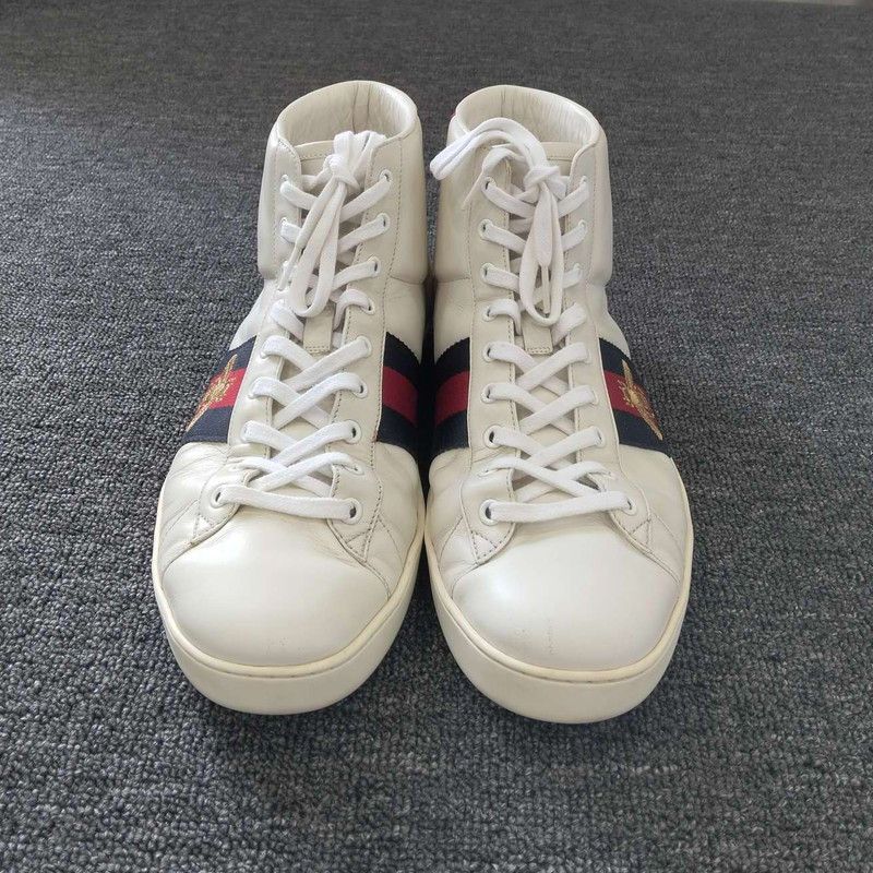 Gucci Gucci Ace High-Top Sneakers in White Size US 10.5 / EU 43-44 - 4 Thumbnail