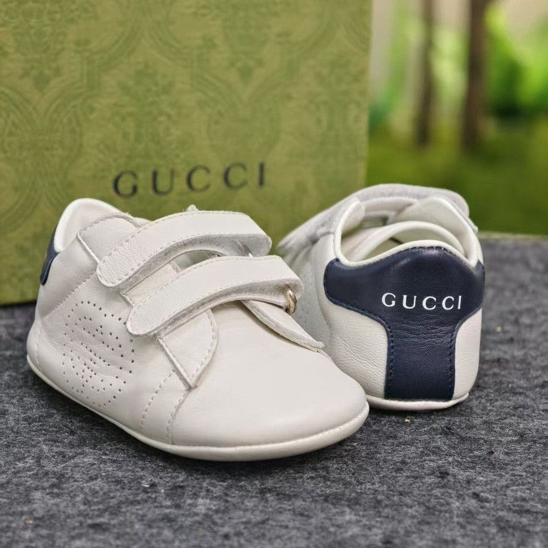 Gucci Gucci White Velcro Low-Top Sneakers for Kids Size US 5 / EU 37 - 6 Thumbnail