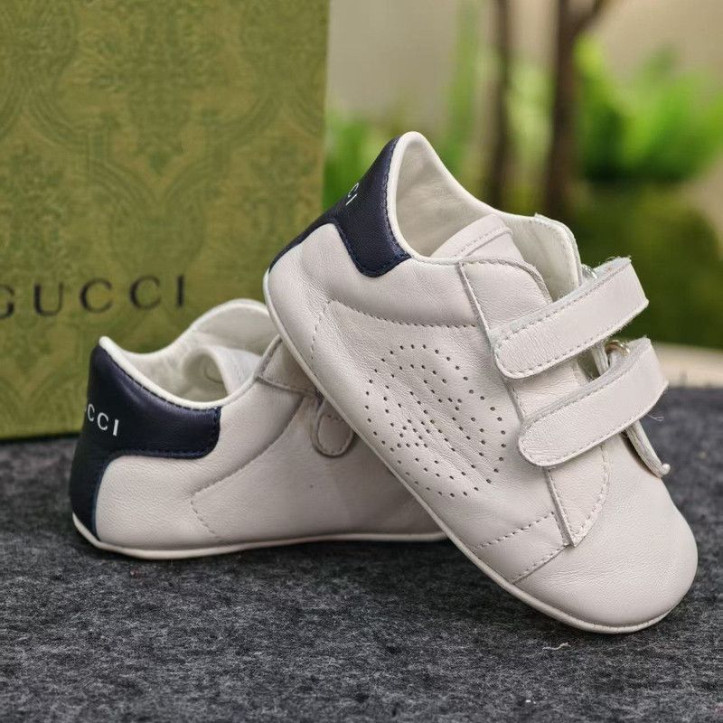 Gucci Gucci White Velcro Low-Top Sneakers for Kids Size US 5 / EU 37 - 3 Thumbnail