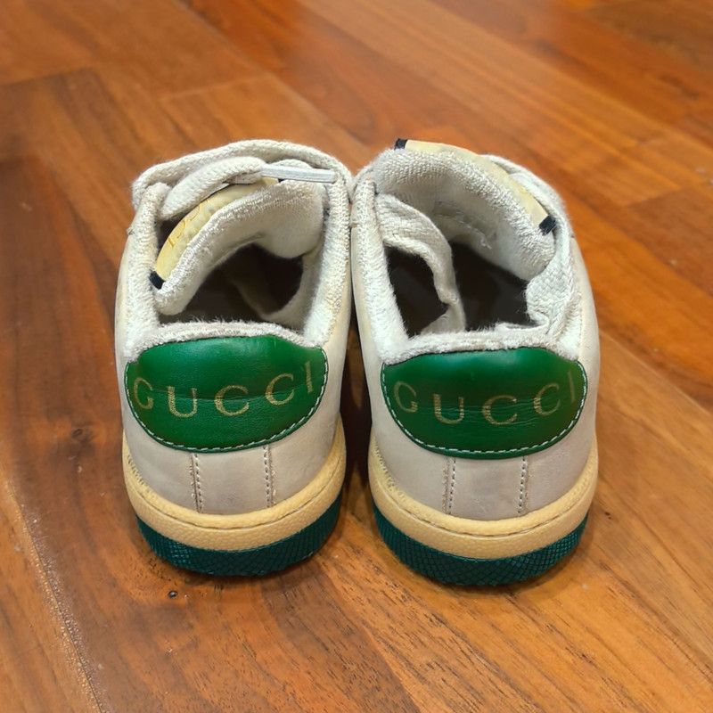 Gucci Gucci Screener Kids' Sneakers in Green and Beige Size US 5 / EU 37 - 3 Thumbnail