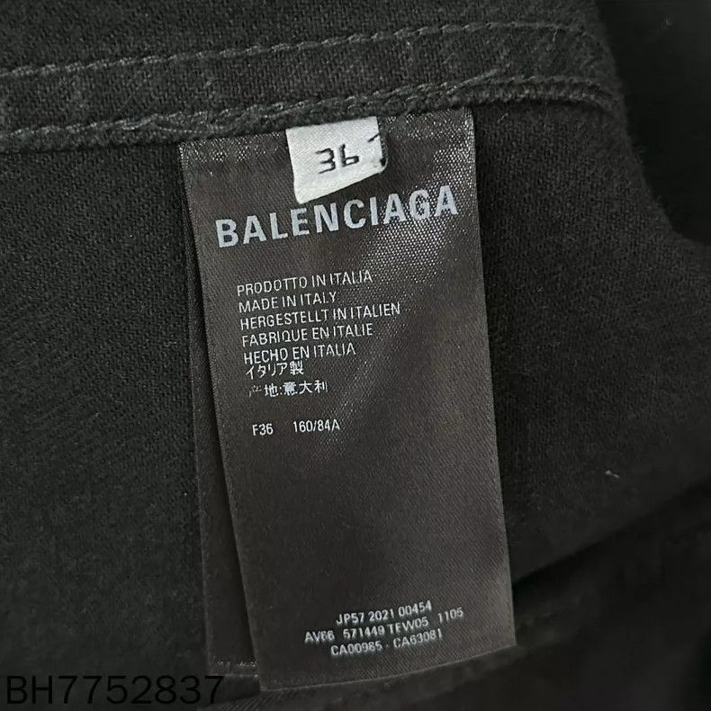 Balenciaga Balenciaga Crystal Logo Denim Jacket Size S / US 4 / IT 40 - 5 Thumbnail