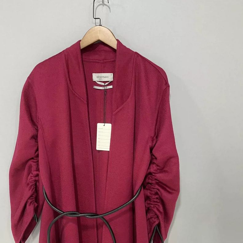 Max Mara Burgundy Cashmere Coat MaxMara Size M / US 6-8 / IT 42-44 - 3 Thumbnail
