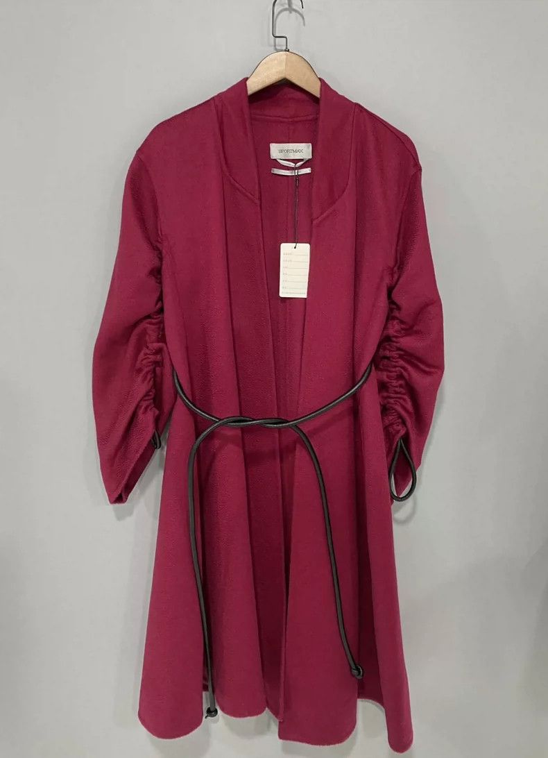 Max Mara Burgundy Cashmere Coat MaxMara Size M / US 6-8 / IT 42-44 - 4 Thumbnail