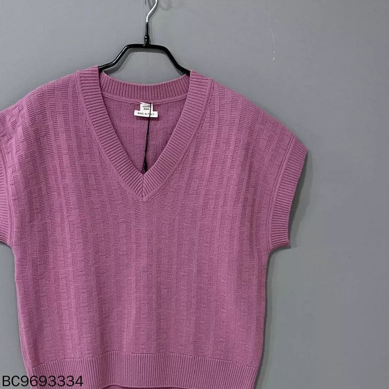 Hermes HERMES H Print Wool Short Sleeve Vest Size XS / US 0-2 / IT 36-38 - 2 Thumbnail