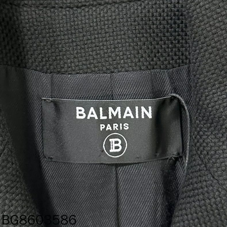 Balmain Balmain Black Slim Fit Double-Breasted Blazer Size XS / US 0-2 / IT 36-38 - 4 Thumbnail