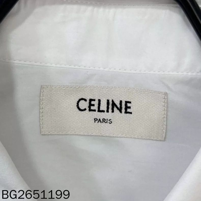 Celine Celine White Long Sleeve Collared Shirt Size S / US 4 / IT 40 - 5 Thumbnail