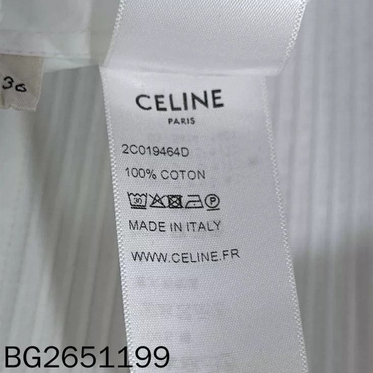 Celine Celine White Long Sleeve Collared Shirt Size S / US 4 / IT 40 - 4 Thumbnail