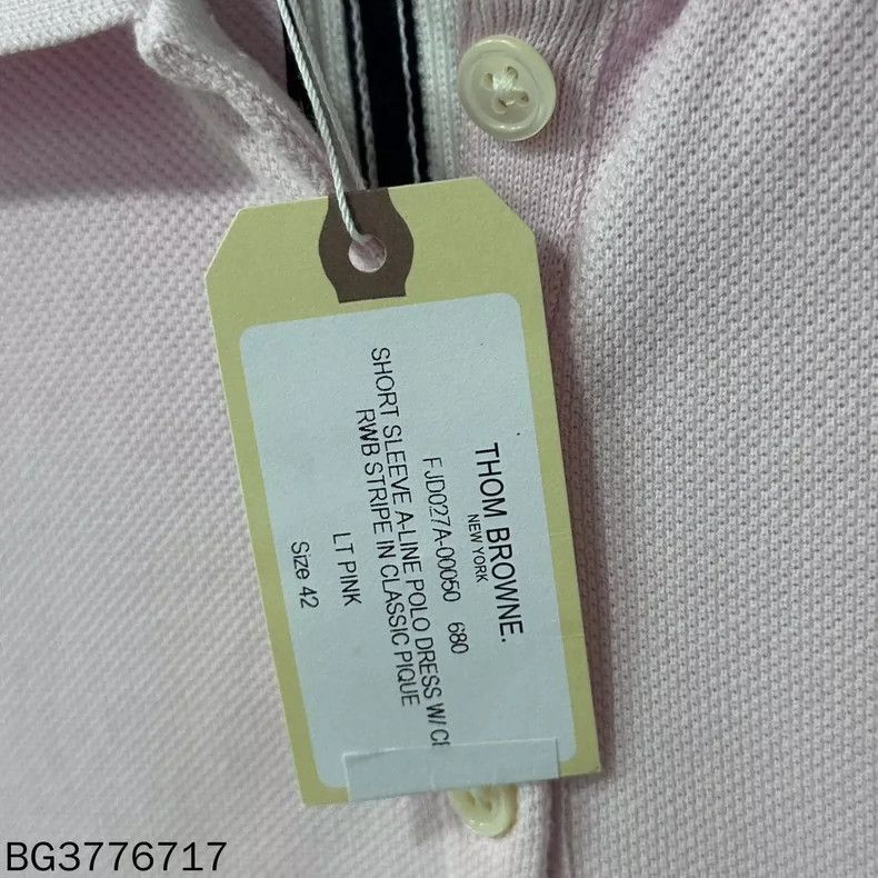 Thom Browne Pink Polo Dress with Back Stripes Size XL / US 12-14 / IT 48-50 - 5 Thumbnail
