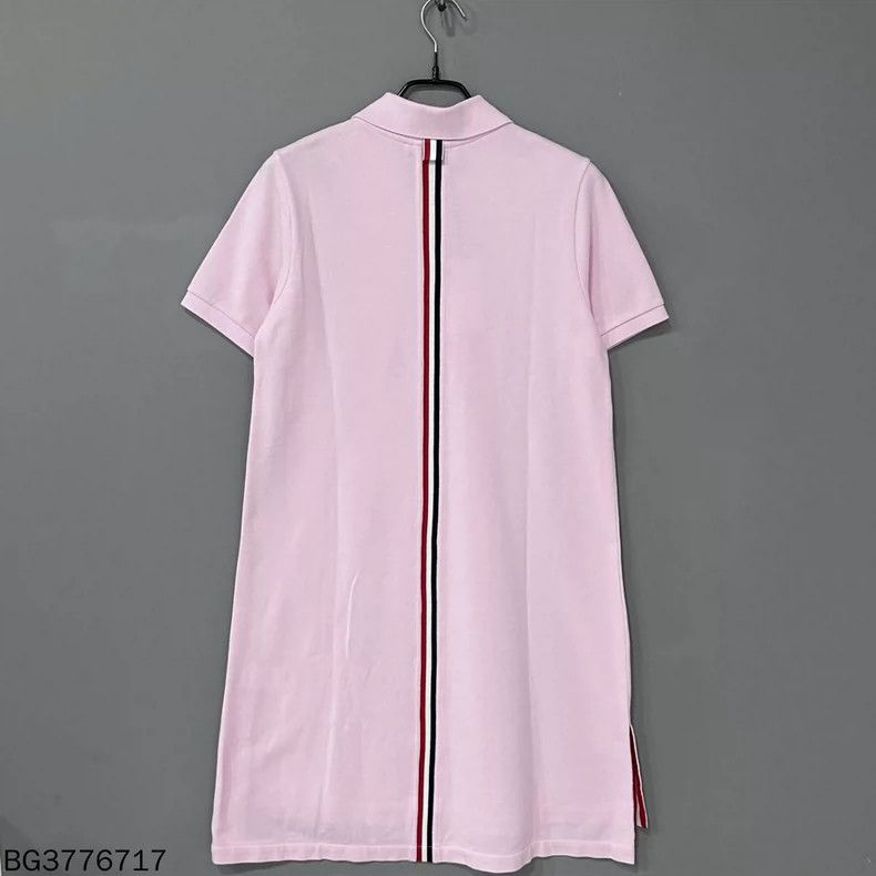 Thom Browne Pink Polo Dress with Back Stripes Size XL / US 12-14 / IT 48-50 - 3 Thumbnail