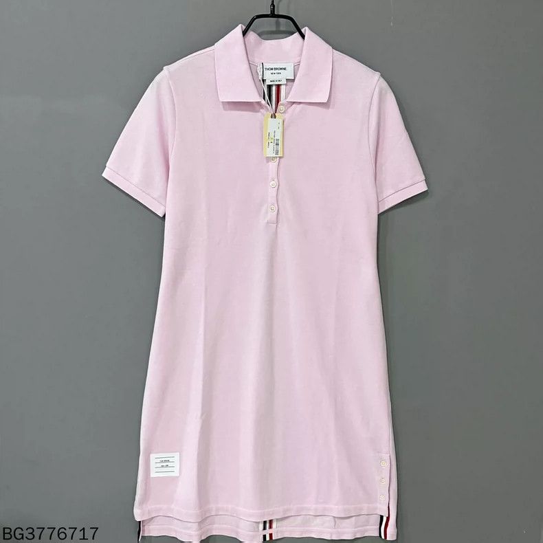 Thom Browne Pink Polo Dress with Back Stripes | Grailed