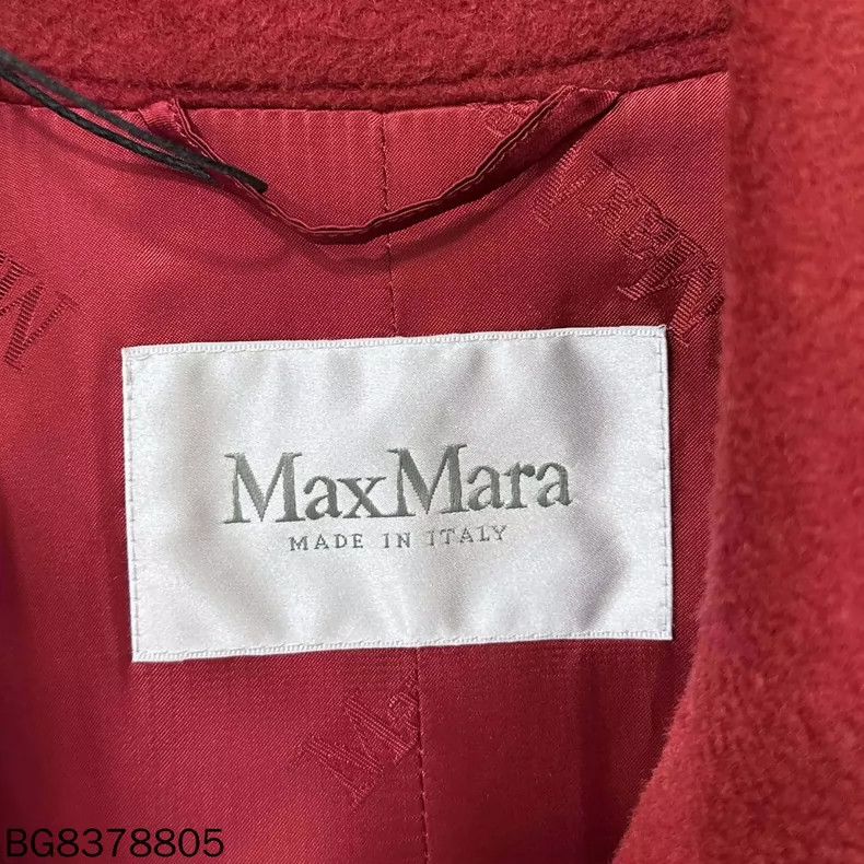 Maison Margiela MaxMara Manuela Red Wool Coat Size ONE SIZE - 5 Thumbnail