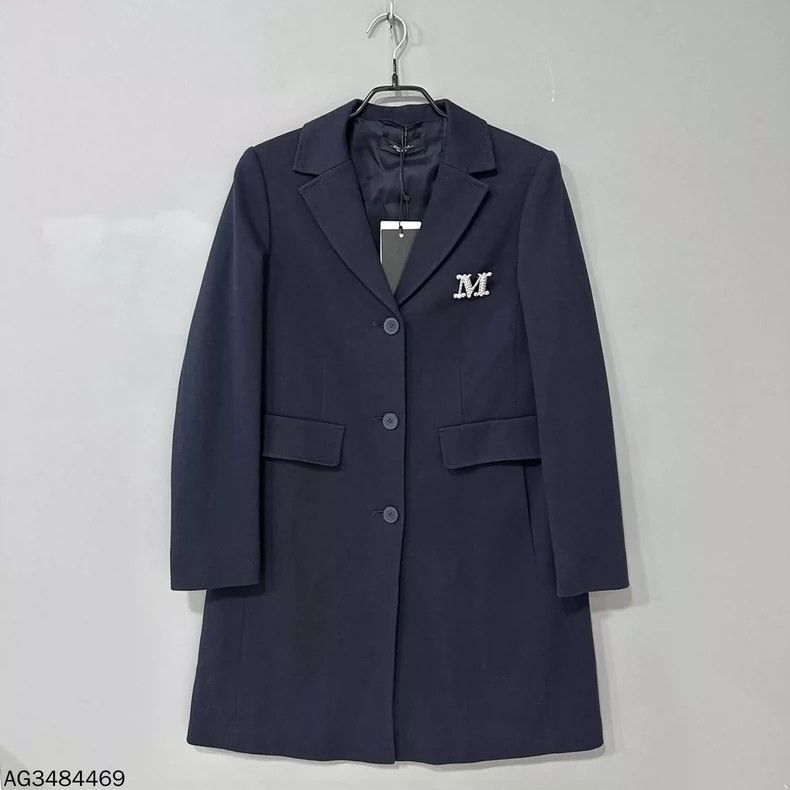 Max Mara MaxMara Navy Wool Blend Coat Size S / US 4 / IT 40 - 2 Thumbnail