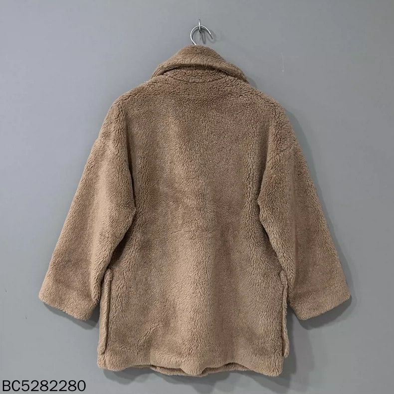 Celine Camel Wool Blend Teddy Coat with Lapel Size M / US 6-8 / IT 42-44 - 3 Thumbnail