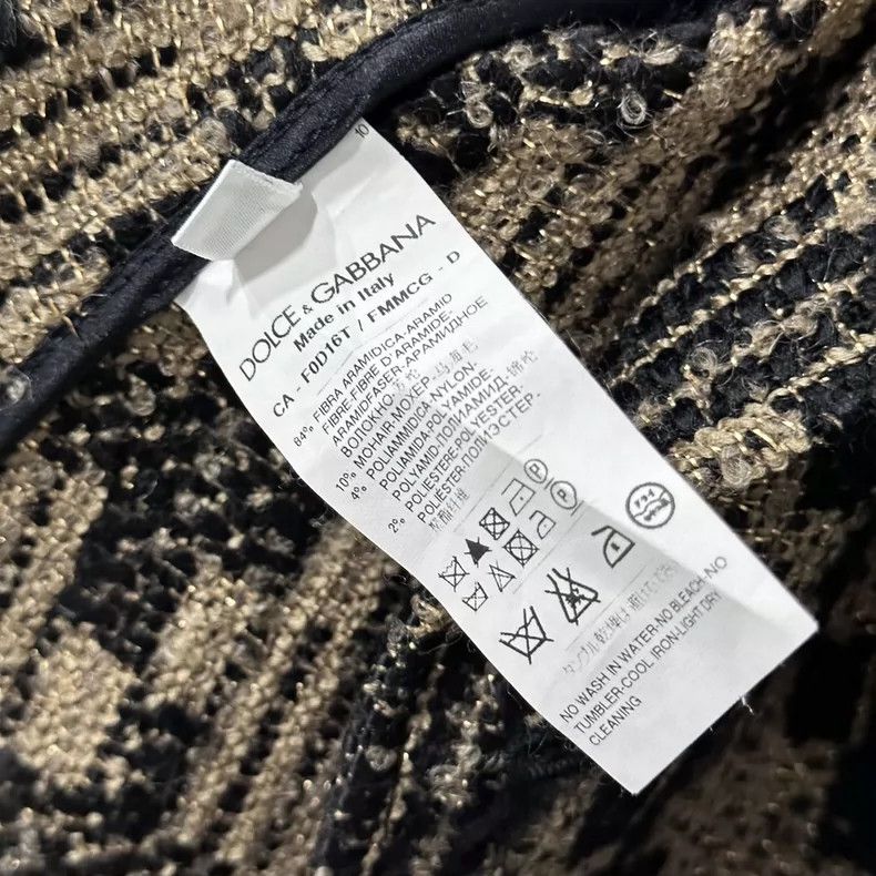 Dolce & Gabbana DOLCE & GABBANA Houndstooth Coat Cape Size S / US 4 / IT 40 - 5 Thumbnail