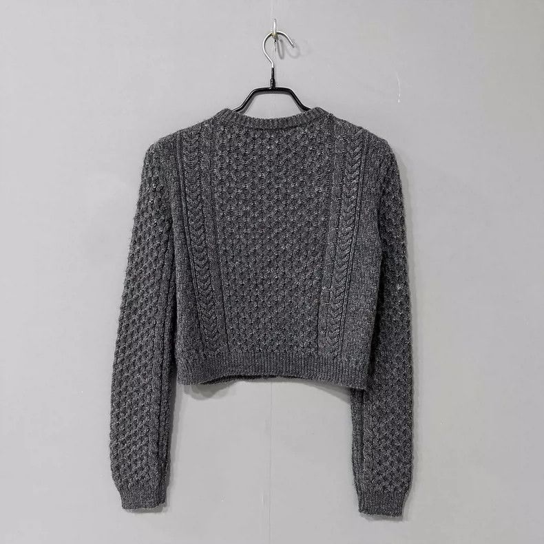 Miu Miu MIUMIU Gray Wool Cardigan Sweater Size S / US 4 / IT 40 - 3 Thumbnail