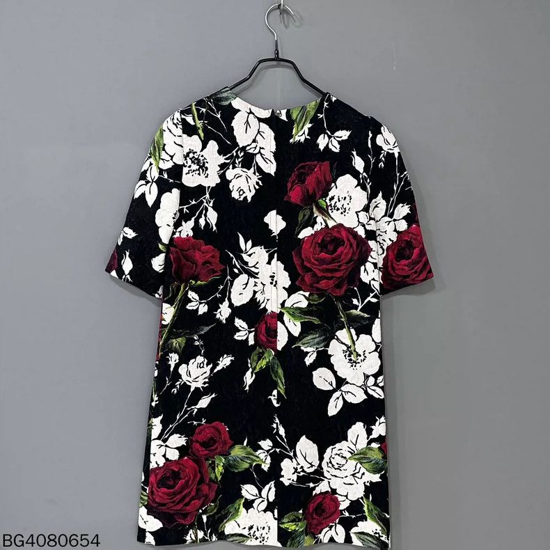 Dolce & Gabbana Dolce & Gabbana Rose Print Dress Size S / US 4 / IT 40 - 3 Thumbnail