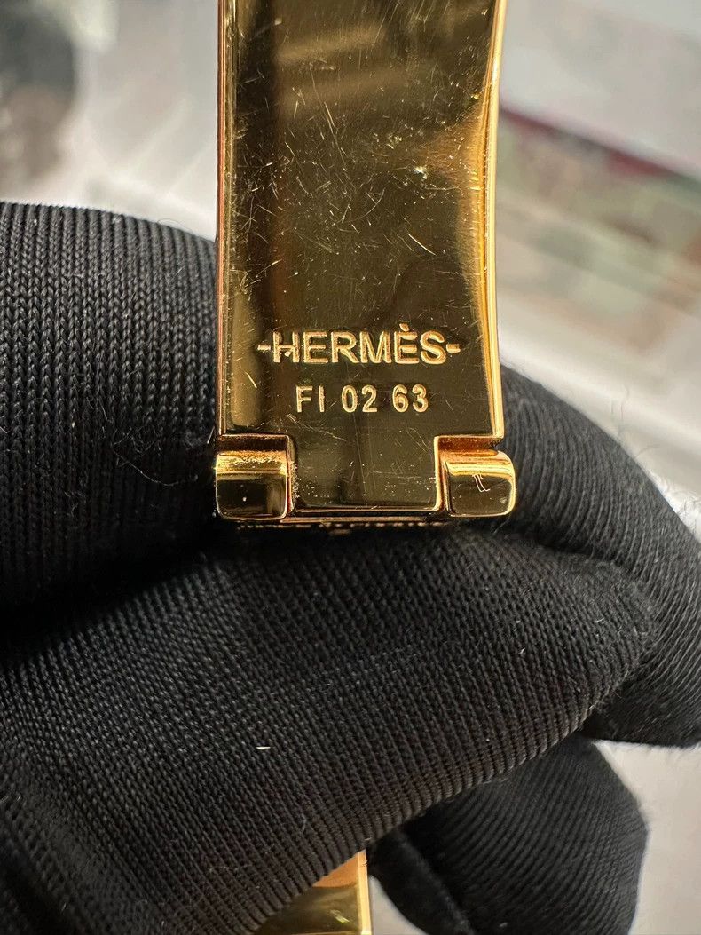 Hermes Hermes Clic H Gold Enamel Bracelet Size ONE SIZE - 5 Thumbnail