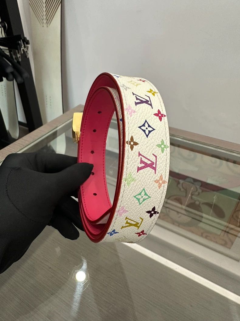 LV x Murakami White Multicolor Women's Belt
