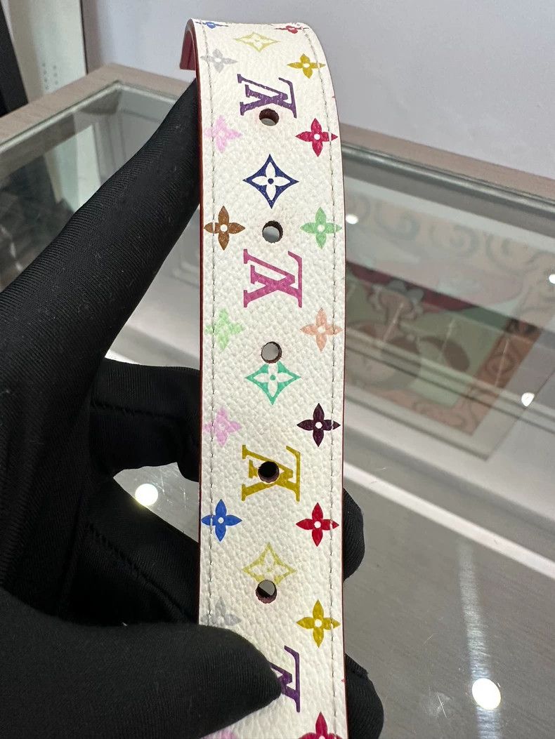 LV x Murakami White Multicolor Women's Belt
