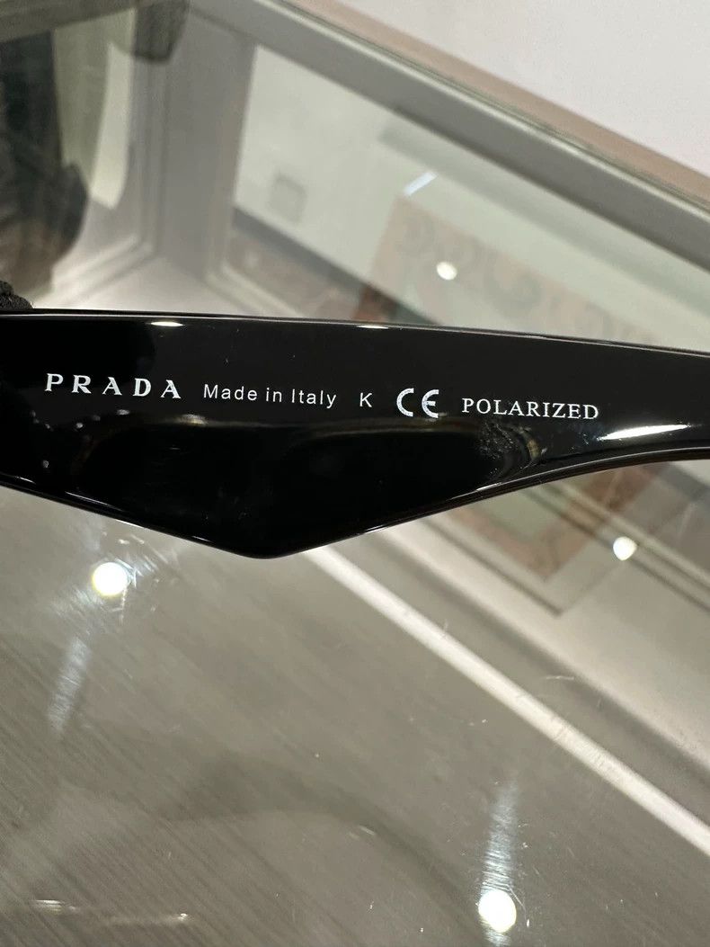 Prada Prada Side Triangle Logo Black Sunglasses Size ONE SIZE - 5 Thumbnail