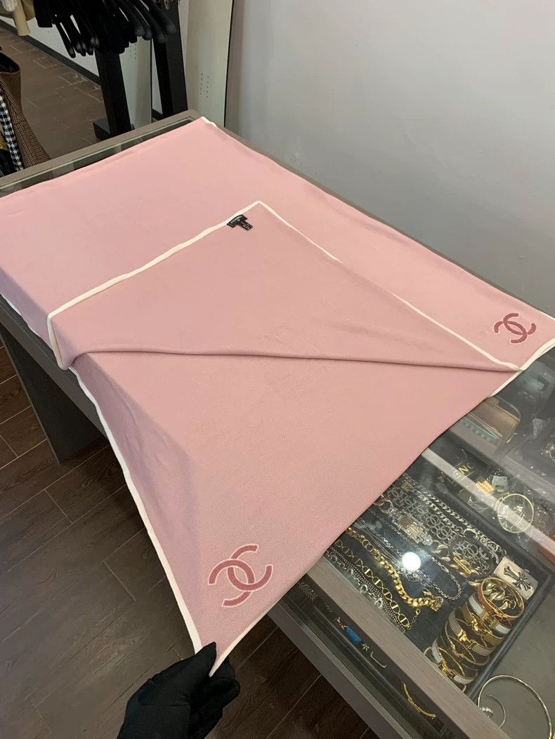 Chanel Chanel Pink Double C Silk Scarf Size ONE SIZE - 4 Thumbnail