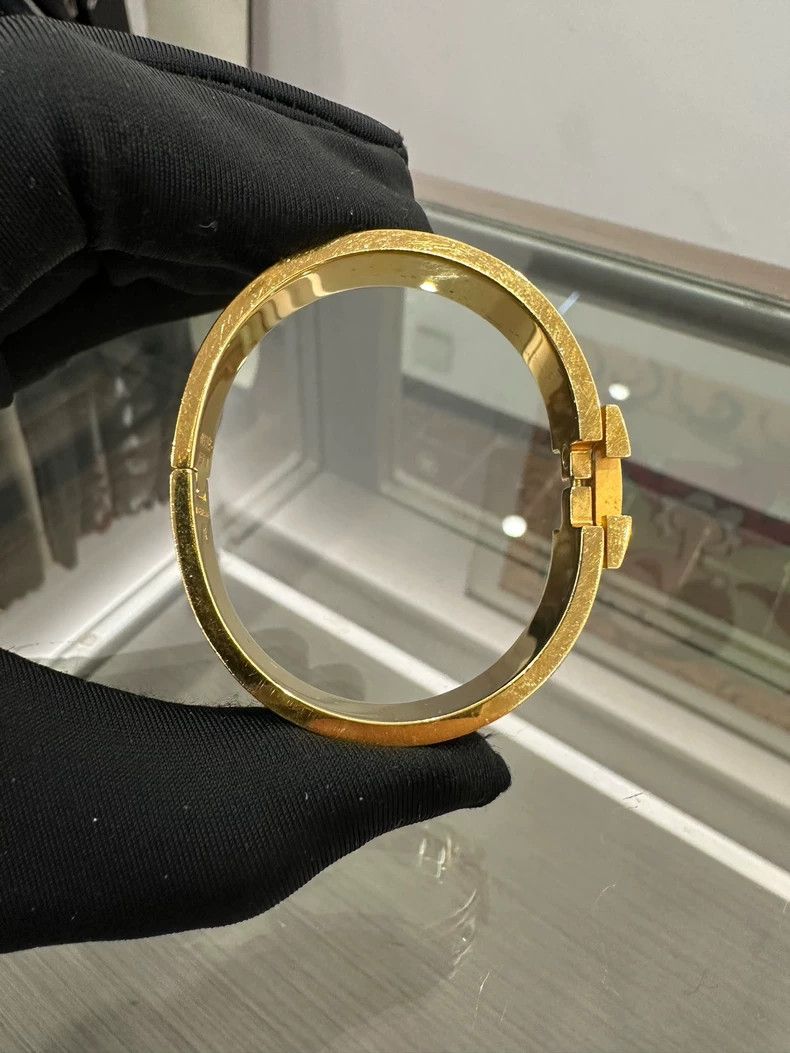 Hermes Hermes Clic H Gold Enamel H Bracelet Size ONE SIZE - 4 Thumbnail