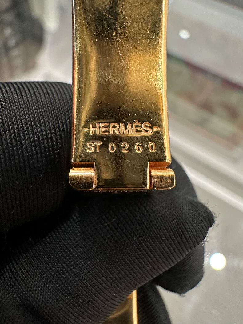 Hermes Hermes Clic H Pink Enamel Gold Bracelet Size ONE SIZE - 5 Thumbnail