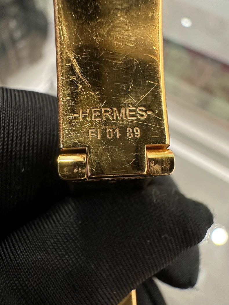Hermes Hermes Clic H Enamel Bracelet White Gold Size ONE SIZE - 6 Thumbnail