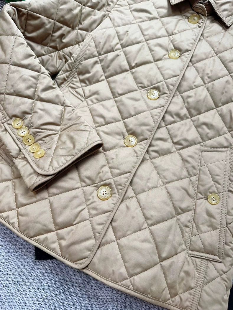 Burberry Burberry Quilted Beige Cotton Jacket Size S / US 4 / IT 40 - 3 Thumbnail