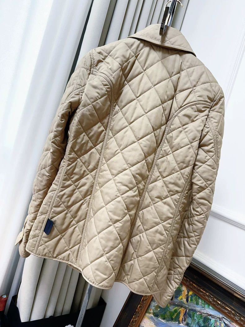 Burberry Burberry Quilted Beige Cotton Jacket Size S / US 4 / IT 40 - 2 Thumbnail