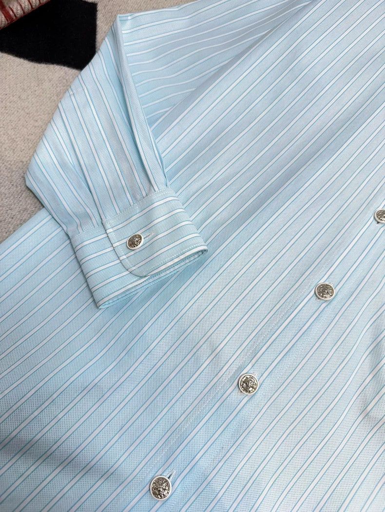 Chanel Chanel 22B Blue Stripe Long Sleeve Shirt Size M / US 6-8 / IT 42-44 - 3 Thumbnail
