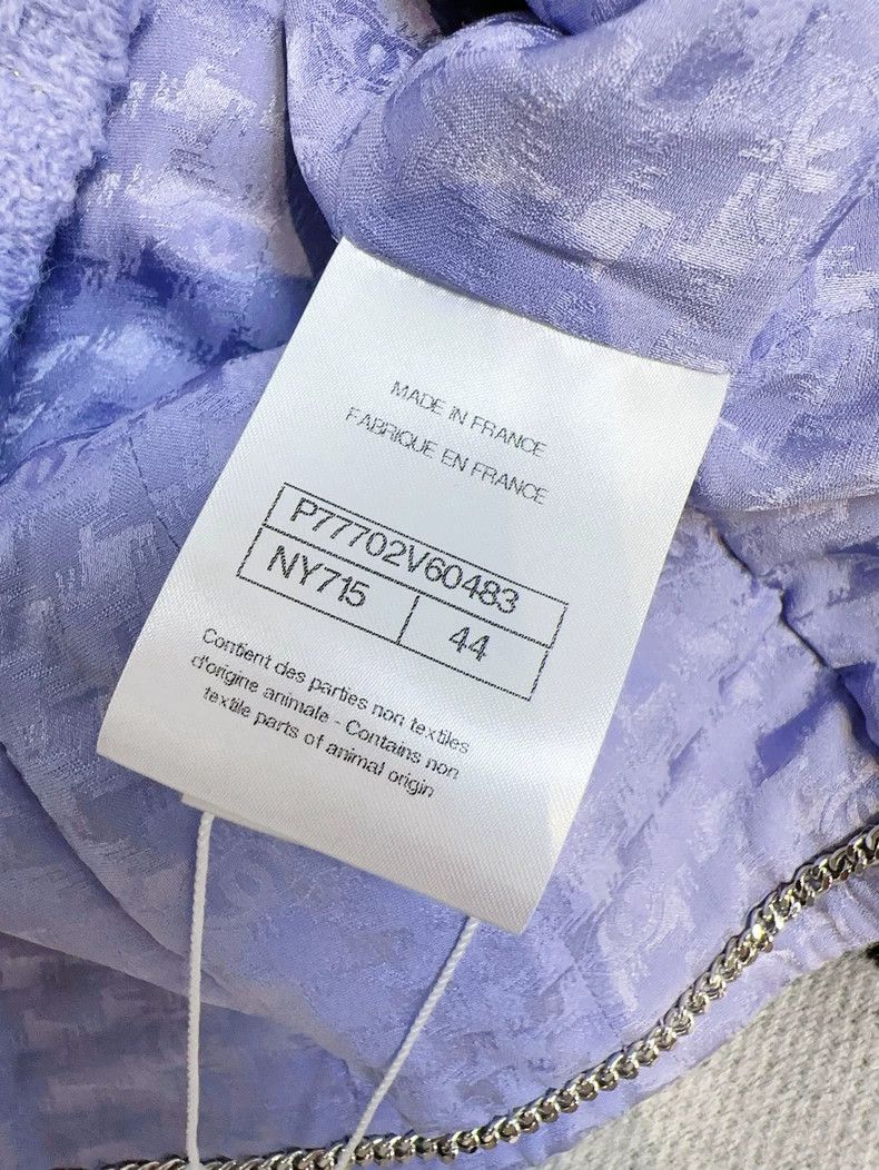 Chanel Chanel Purple Tweed Jacket with Pockets Size M / US 6-8 / IT 42-44 - 6 Thumbnail